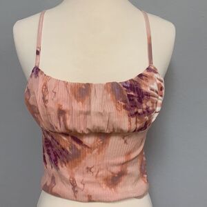 Ribbed Cami Tie Dye‎ Juniors Medium New